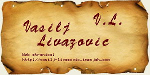 Vasilj Livazović vizit kartica